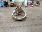 Vtg 925 Sterling Silver Smokey Quartz Stone Size 10 Ring Tested Mexico Very Nice
