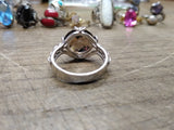 Vtg 925 Sterling Silver Smokey Quartz Stone Size 10 Ring Tested Mexico Very Nice
