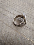 Vtg 925 Sterling Silver Native American Carved MOP Size 9 Ring Tested Beautiful!