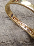 Vtg Gold Over 925 Sterling Silver CZ Cubic Zirconia Size 8 Ring Tested Beautiful