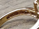 Vtg Gold Over 925 Sterling Silver CZ Cubic Zirconia Size 8 Ring Tested Beautiful