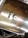 Vtg 925 Sterling Silver Black Onyx Art Nouveau Size 7 Ring Tested Beautiful!