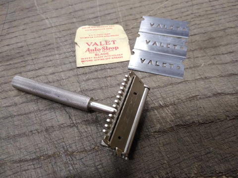 Vtg New Valet Auto Strop Million Dollar Safety Razor with Orig Box Made in USA!
