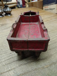 Vtg 1930s Champion Cast Iron Red Toy Delivery Truck Steel Wheels Parts or Repair