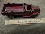 Vtg 1930s Champion Cast Iron Red Toy Delivery Truck Steel Wheels Parts or Repair