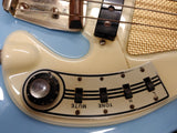 Vtg 1960's Hagstrom Electric 4 String Solid Body Bass Guitar Baby Blue w/Case!!