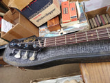 Vtg 1960's Hagstrom Electric 4 String Solid Body Bass Guitar Baby Blue w/Case!!