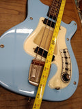 Vtg 1960's Hagstrom Electric 4 String Solid Body Bass Guitar Baby Blue w/Case!!