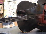 Vtg Harmony 1960's 4 String Acoustic Tenor Guitar Redburst F Hole Restore/Parts