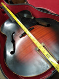 Vtg Harmony 1960's 4 String Acoustic Tenor Guitar Redburst F Hole Restore/Parts