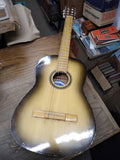 Vtg Guitarras Paracho Acoustic 6 String Guitar Blonde w/Soft Case Restore/Parts