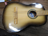 Vtg Guitarras Paracho Acoustic 6 String Guitar Blonde w/Soft Case Restore/Parts