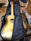 Vtg Guitarras Paracho Acoustic 6 String Guitar Blonde w/Soft Case Restore/Parts