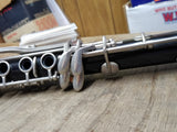 Vtg Unbranded Clarinet with Reeds 26.75" France Ligature Good Cork Keys Work!