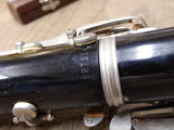 Vtg Unbranded Clarinet with Reeds 26.75" France Ligature Good Cork Keys Work!