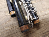 Vtg Unbranded Clarinet with Reeds 26.75" France Ligature Good Cork Keys Work!