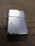 Vtg 1990 Zippo Cigarette Lighter Venetian Polished Chrome Nice Snap Sparks Good!