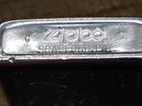 Vtg 1990 Zippo Cigarette Lighter Venetian Polished Chrome Nice Snap Sparks Good!