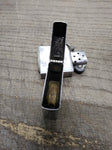 Vtg 1990 Zippo Cigarette Lighter Venetian Polished Chrome Nice Snap Sparks Good!
