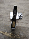 Vtg 1990 Zippo Cigarette Lighter Venetian Polished Chrome Nice Snap Sparks Good!