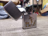 Vtg 1980 Zippo Cigarette Lighter Bowling a Strike Brushed Chrome Made In USA!