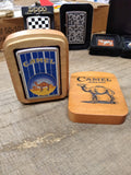 1999 Zippo Cigarette Lighter Camel Desert Circle Blue Stripe Since 1913 Wood Box