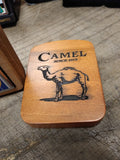 1999 Zippo Cigarette Lighter Camel Desert Circle Blue Stripe Since 1913 Wood Box