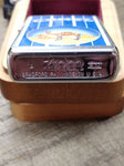 1999 Zippo Cigarette Lighter Camel Desert Circle Blue Stripe Since 1913 Wood Box