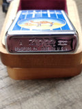 1999 Zippo Cigarette Lighter Camel Desert Circle Blue Stripe Since 1913 Wood Box