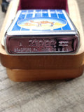 1999 Zippo Cigarette Lighter Camel Desert Circle Blue Stripe Since 1913 Wood Box