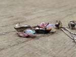 Vtg 2 Pair 925 Sterling Silver Stud & Dangle Earrings with Opal? Sapphire? Nice!
