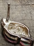 Vtg 2 Pair 925 Sterling Silver Stud & Dangle Earrings with Opal? Sapphire? Nice!