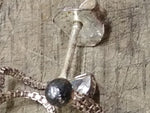 Vtg 2 Pair 925 Sterling Silver Stud & Dangle Earrings with Opal? Sapphire? Nice!