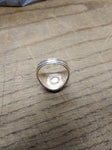 Vtg 925 Sterling Silver Right Facing Cameo w/Marcasites Size 9 Ring Very Nice!