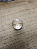 Vtg 925 Sterling Silver Right Facing Cameo w/Marcasites Size 9 Ring Very Nice!