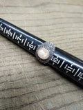 Vtg 925 Sterling Silver Right Facing Cameo w/Marcasites Size 9 Ring Very Nice!