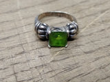 Vtg 925 Sterling Silver Green Peridot Size 8 Ring Very Nice!