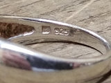 Vtg 925 Sterling Silver with 9 Amethyst Stones Size 8.25 Ring Beautiful!
