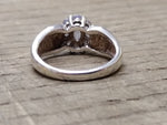 Vtg 925 Sterling Silver with 9 Amethyst Stones Size 8.25 Ring Beautiful!