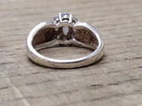 Vtg 925 Sterling Silver with 9 Amethyst Stones Size 8.25 Ring Beautiful!