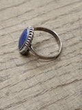 Vtg Unmarked 925 Sterling Silver Sodalite Stone Size 8.50 Ring Tested Very Nice!