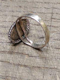 Vtg Unmarked 925 Sterling Silver Sodalite Stone Size 8.50 Ring Tested Very Nice!