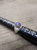 Vtg 925 Sterling Silver Lapis Lazuli Stone Size 7.75 Poison Ring Tested Nice!