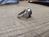 Vtg 925 Sterling Silver Lapis Lazuli Stone Size 7.75 Poison Ring Tested Nice!