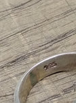 Vtg 925 Sterling Silver Lapis Lazuli Stone Size 7.75 Poison Ring Tested Nice!