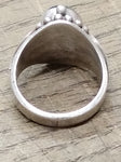 Vtg 925 Sterling Silver Lapis Lazuli Stone Size 7.75 Poison Ring Tested Nice!
