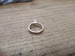 Vtg 925 Sterling Silver CZ Solitaire Stone Size 7 Ring Tested Nice!