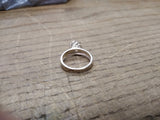 Vtg 925 Sterling Silver CZ Solitaire Stone Size 7 Ring Tested Nice!
