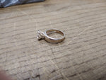 Vtg 925 Sterling Silver CZ Solitaire Stone Size 7 Ring Tested Nice!