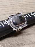 Vtg 925 Sterling Silver Montana Agate Stone Size 5.5 Ring Tested Very Nice!
